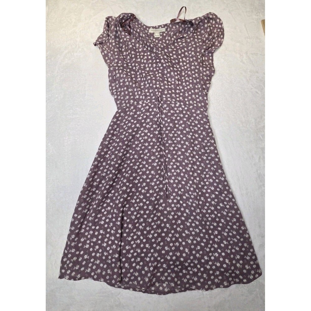Monteau Los Angles Floral Lavendar Dress Small
